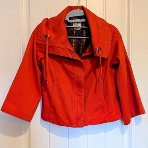 Tulle Cropped Utility Jacket